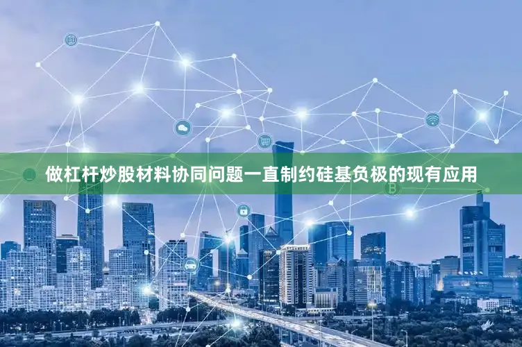 做杠杆炒股材料协同问题一直制约硅基负极的现有应用
