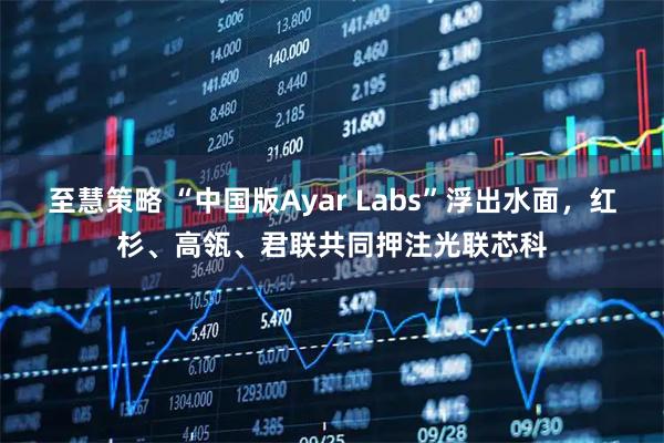 至慧策略 “中国版Ayar Labs”浮出水面，红杉、高瓴、君联共同押注光联芯科